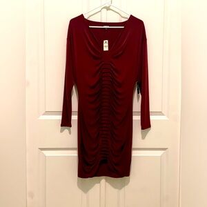 Express dress, size small, wine red.